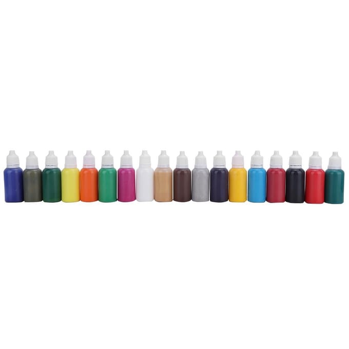 Pigments pour marbrure à l'eau, outil artistique Ebru(A4 18 couleurs 20 ml) white