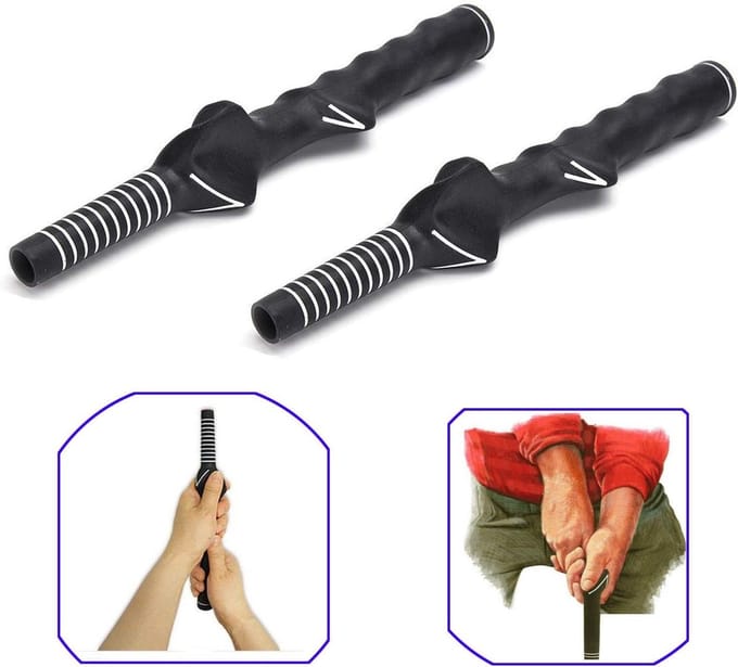 Golf Swing Trainer Grip voor Rechtshandige, Set van 2 - Verbeter je Golftechniek en Gripkracht