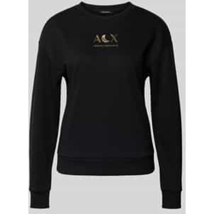 Sweatshirt met logo en ronde hals