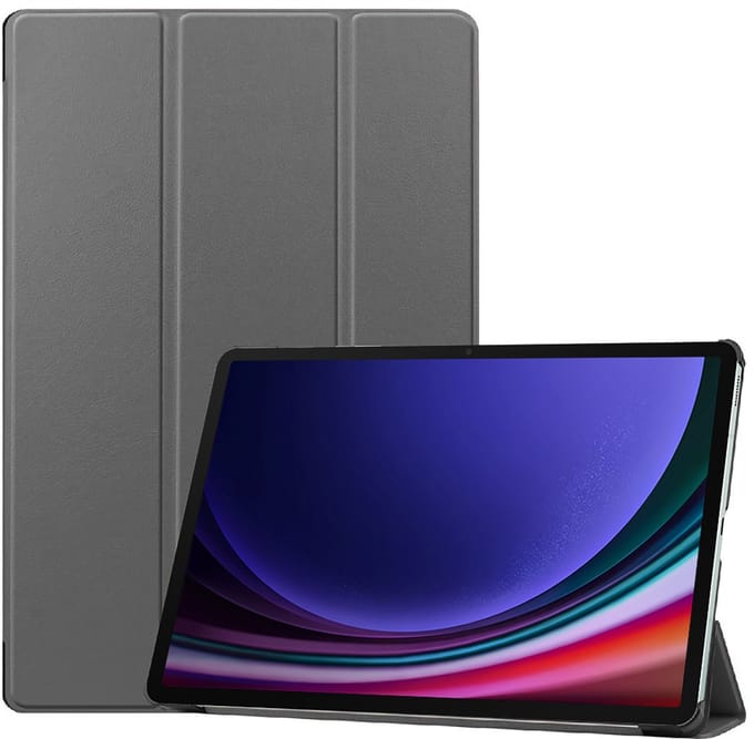 Cazy tablet Hoes geschikt voor Samsung Galaxy Tab S9 / S9 FE / S10 FE / S10 Lite - TriFold Bookcase - Grijs