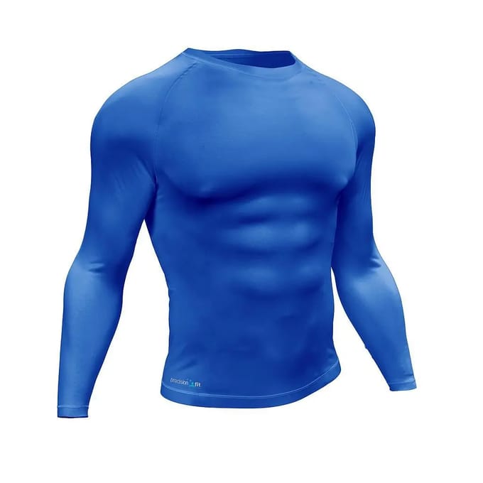 Precision Training Thermoshirt Basislaag Polyester Blauw Maat M