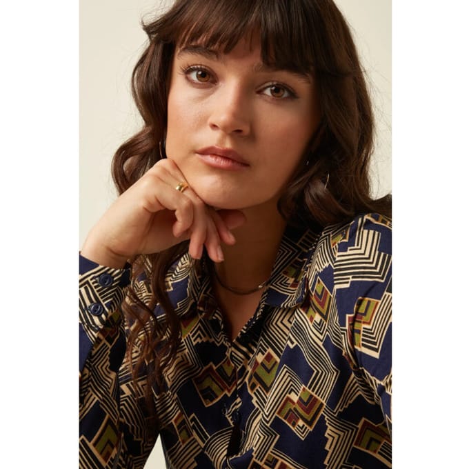 King Louie Blouse leia 10928 evening blue