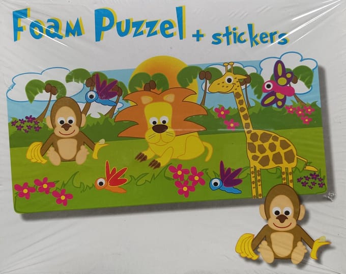 Foam Puzzel + Stickers Dieren