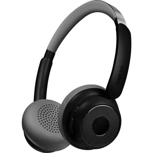 LogiLink BT0072 Over Ear koptelefoon Bluetooth Zwart Headset Computer