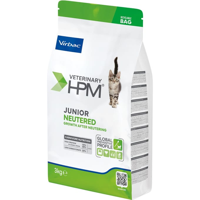 Virbac Veterinary HPM Junior Neutered Cat - 3 kg