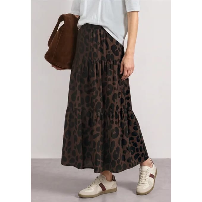 Maxirok met volants en print
