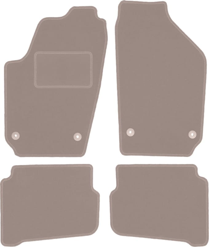 Beige veloursmatten voor: Seat Ibiza III 6L hatchback (2002-2008)