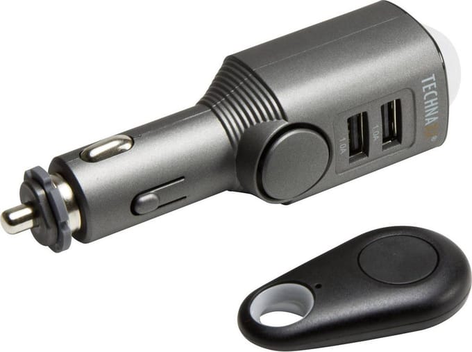 Technaxx TX-100 Auto-alarmsysteem Afstandsbediening, Binnenbewaking 12 V, 24 V Zwart