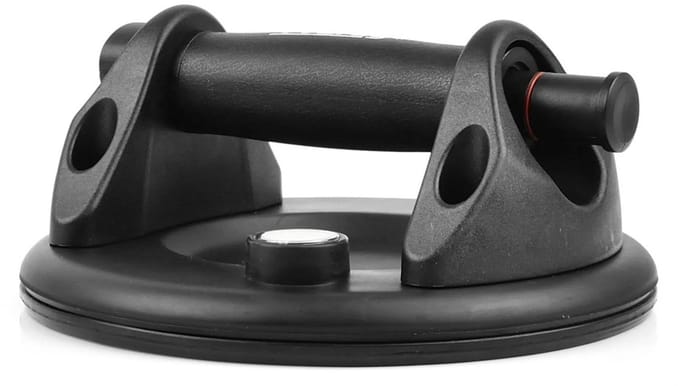 Tvardy Vacuum zuignap - drukmeter - 200mm - 120kg - zwart