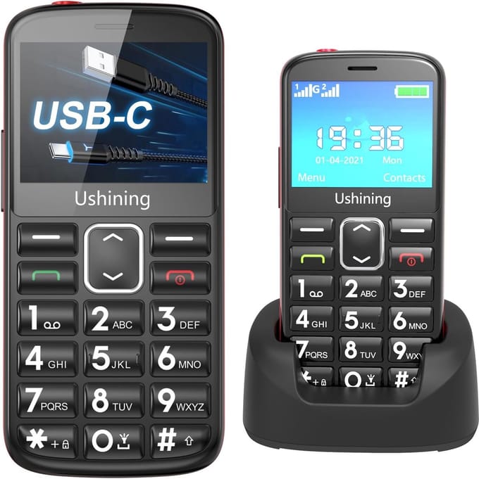 Senioren Mobiele Telefoon 4g - Senioren GSM -Zwart