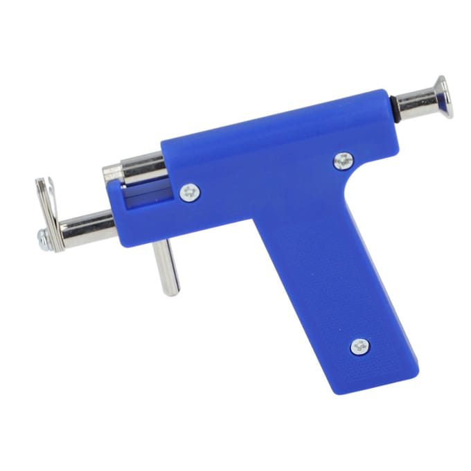 Professionele Oorpiercing Pistool Kit Multifunctioneel Herbruikbaar Roestvrij Staal Neuspiercing Gereedschap Set voor blue