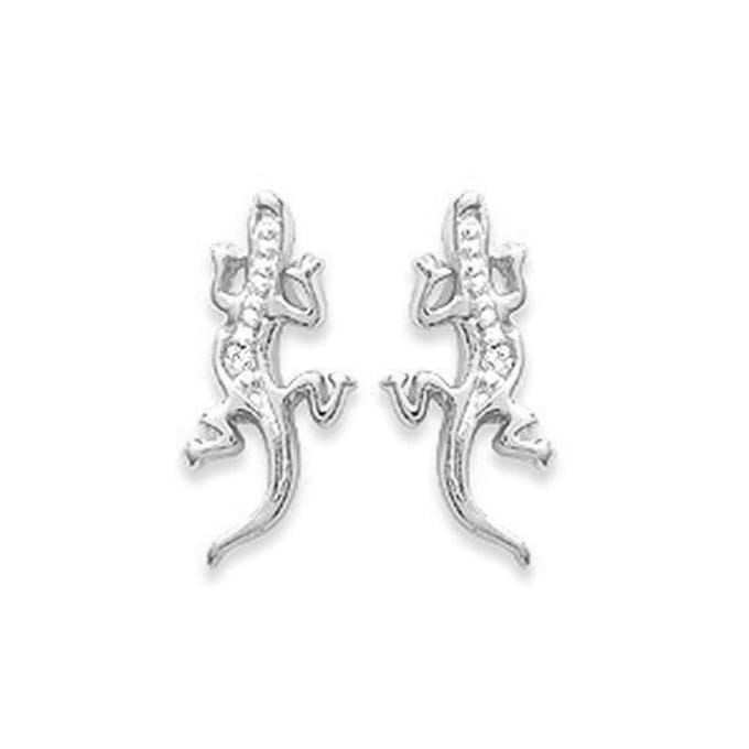 Montebello Oorbellen Salamander  - 925 Zilver Gerhodineerd - 10x6mm
