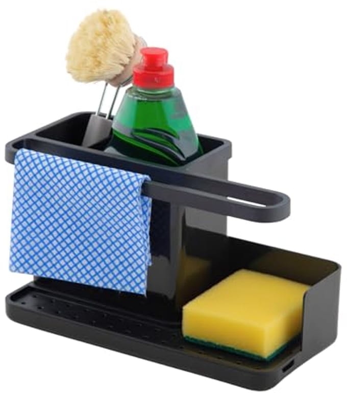 Sunk organizer met verwijderbare lekbak - Zwart