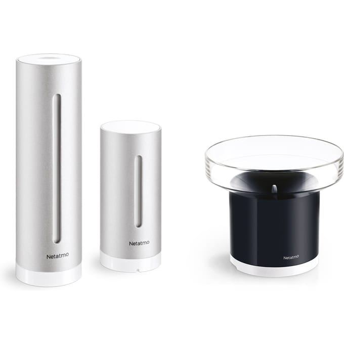 Netatmo Slim Weerstation - CO2 meter, Hygrometer & Luchtkwaliteitsmeter + Regenmeter - werkt met Google Home, Alexa & Apple Homekit