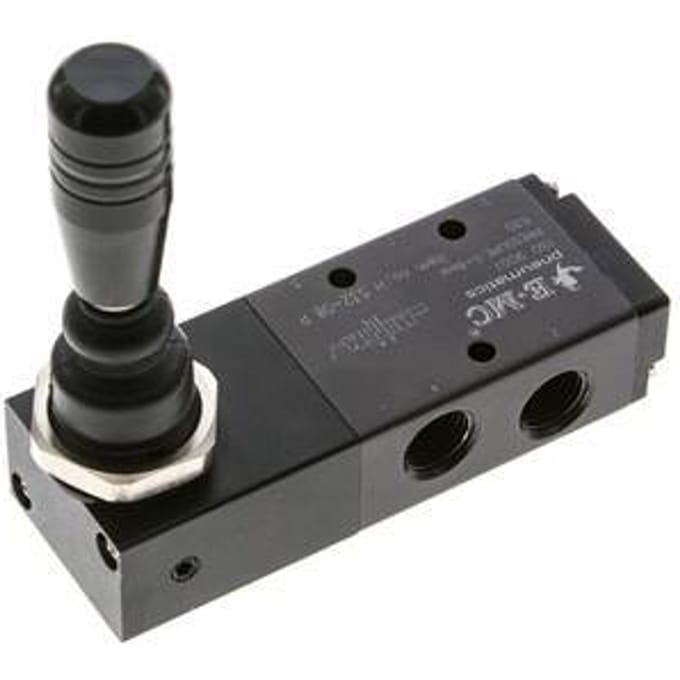 5/3 G1/4'' (G1/8'') Middendruk Handbediende Hefboom Ventiel Detent 0-8bar/0-112psi E.MC