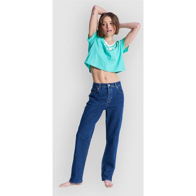 Roxy Moonrise Long Mid Ocean Blue Jeans blauw