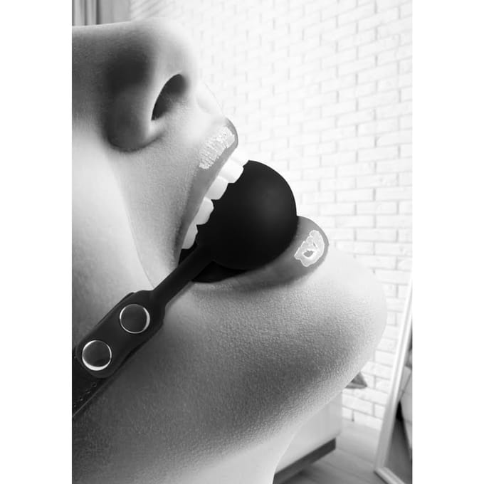 Siliconen Ball Gag - Zwart