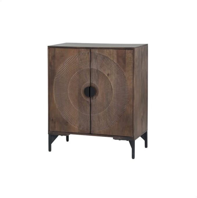Nippon 2-deurs kast, laag, Mango Brown Walnut - Mix & Match Collection