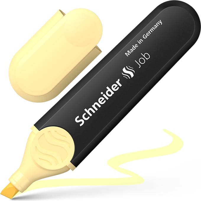 Schneider markeerstift - tekstmarker - Job pastel - vanille - 1 stuks - S-1525
