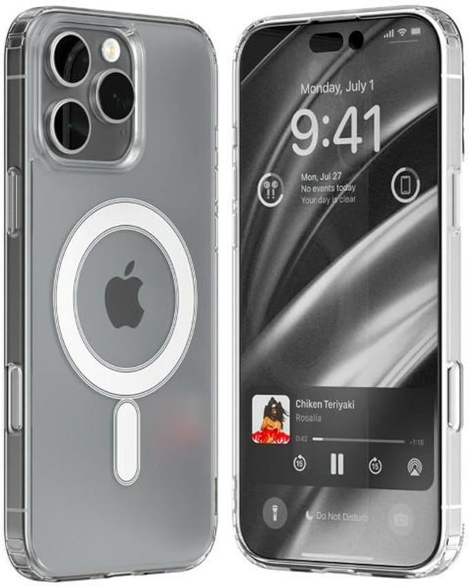 Mercury Jelhard Serie - Transparant MagSafe Etui - iPhone 16 Pro Max - Hoogwaardige Bescherming