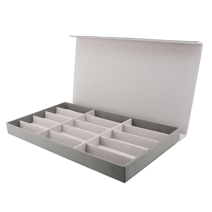 15 Sleuf Zonnebril Organizer Multifunctionele Sieradendoos Grote Ruimte Meerdere Brillen Etui Doos voor white