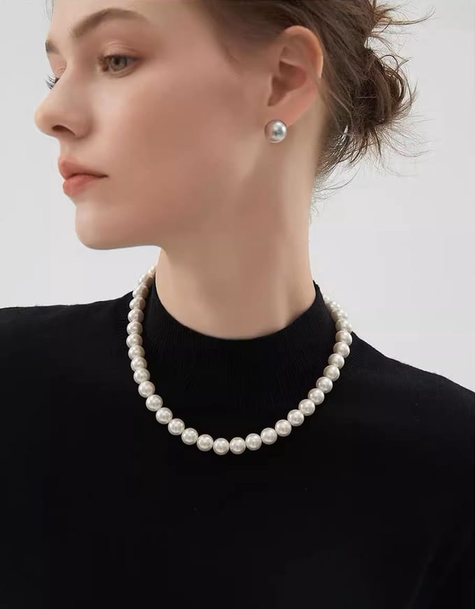 Parelketting – Ketting Dames – Witte Parels – 10mm