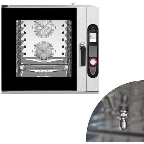 GGM Gastro Kombidämpfer - Touch - 7x GN 1/1 - inkl. Waschsystem Zilver / Zwart
