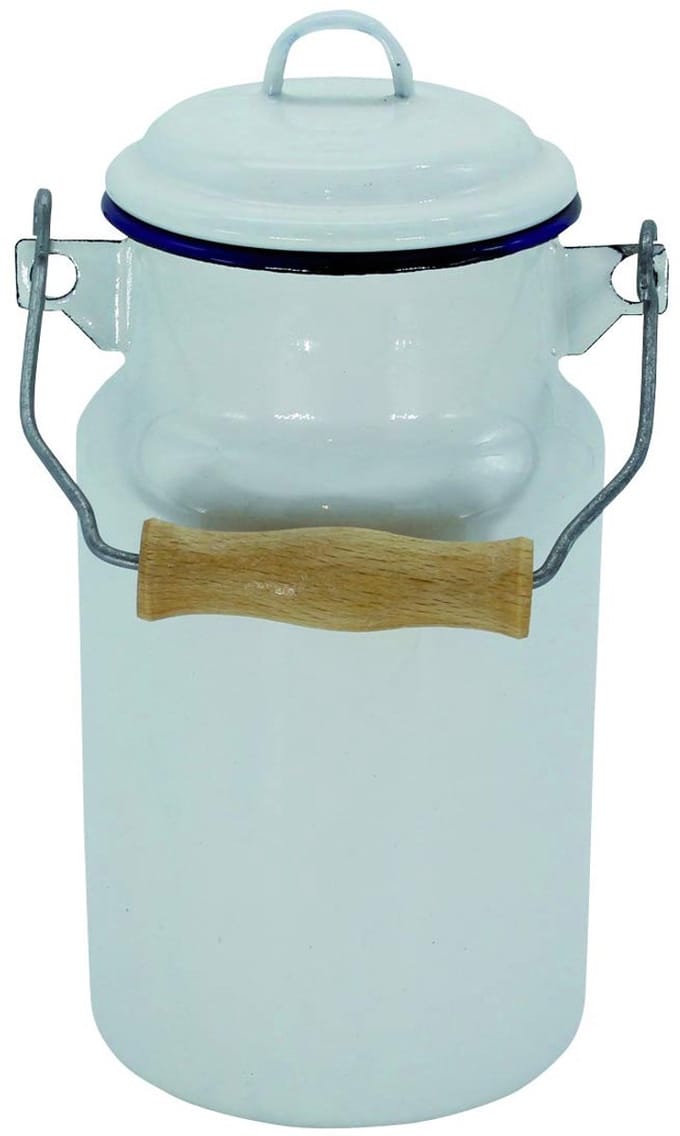 Krüger 7713/B Husum melkkan emaille, wit, 2 liter