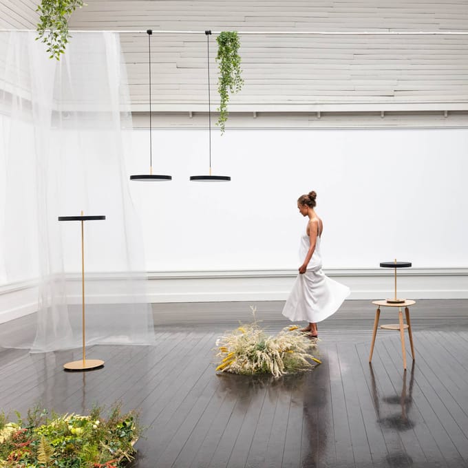 UMAGE LED tafellamp Asteria Table, USB, zwart/messing