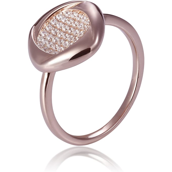 Orphelia Dames 925 Sterling Zilveren Ring - Roze ZR-7442