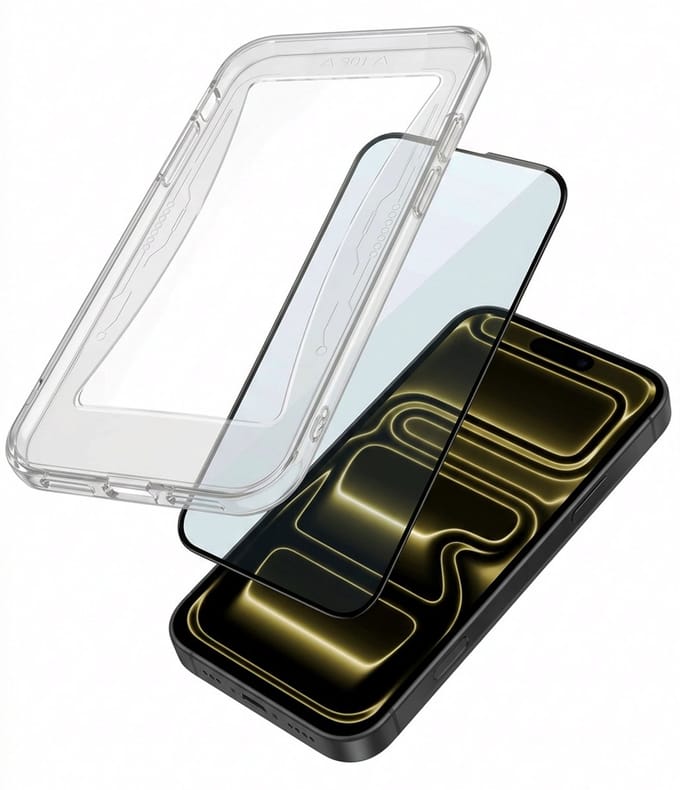 Screenprotector - Geschikt voor Apple iPhone 17 Pro - Met Installatie Kit - Gehard Glas - Beschermglas - Tempered Glass - Screen Protector