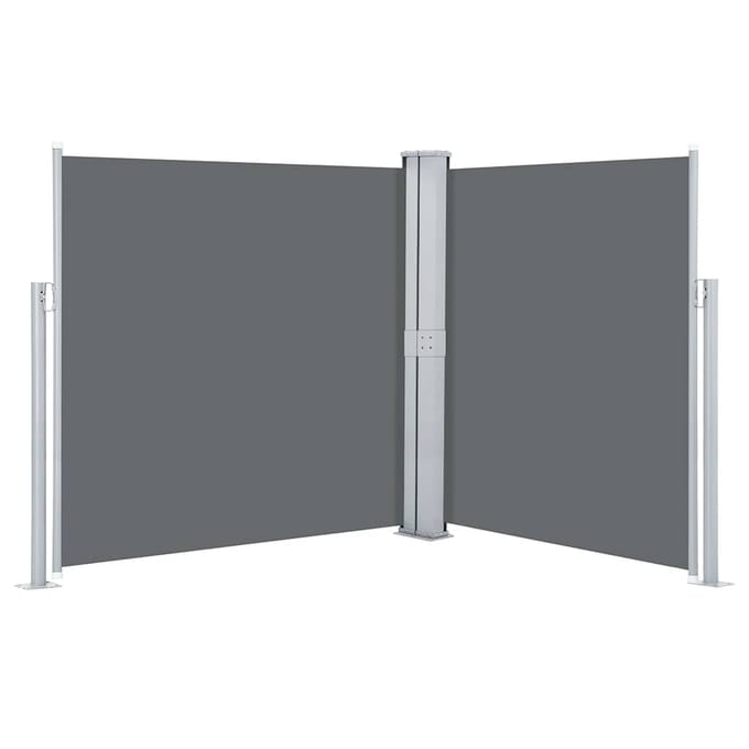 vidaXL - Windscherm - uittrekbaar - 140x600 - cm - antraciet