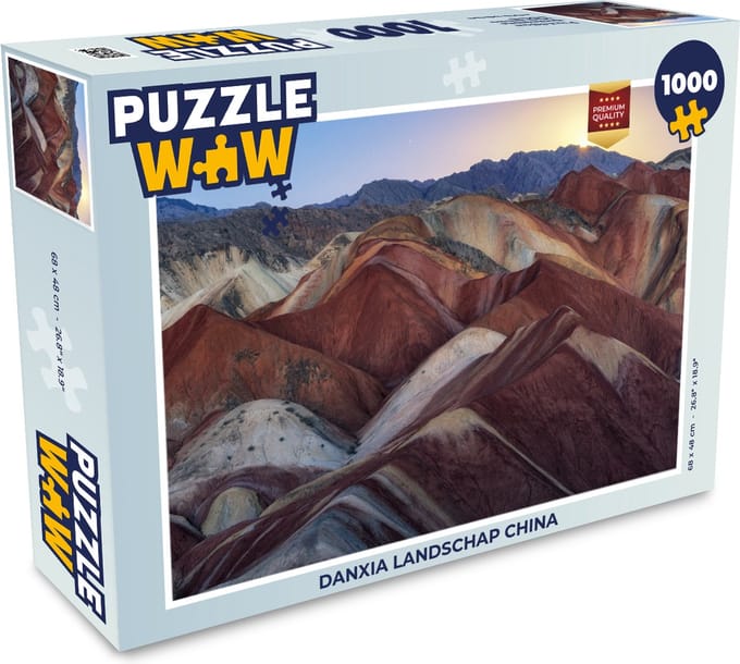 Puzzel Danxia landschap China - Legpuzzel - Puzzel 1000 stukjes volwassenen