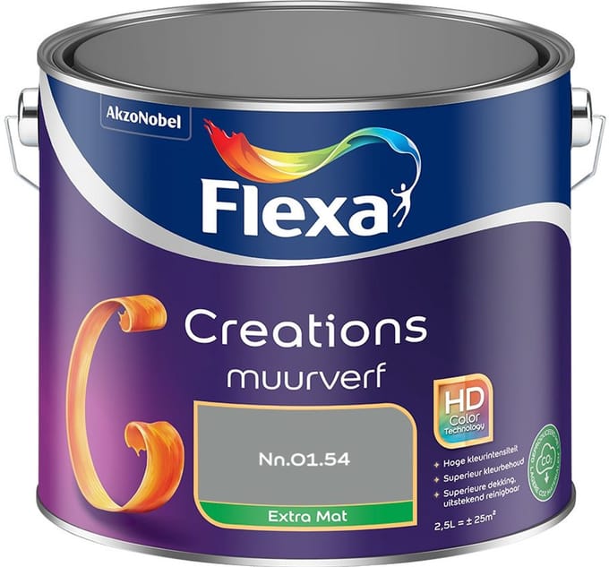 Flexa - Creations Muurverf Extra Mat - Nn.01.54 - Mengverf - 2,5 L