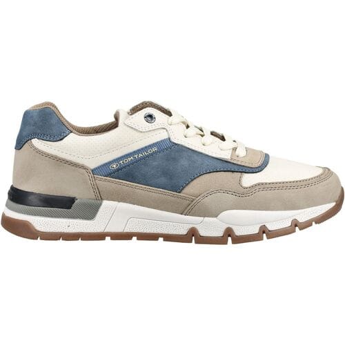 Tom Tailor - Sneakers met colourblocking - Maat 40 - beige