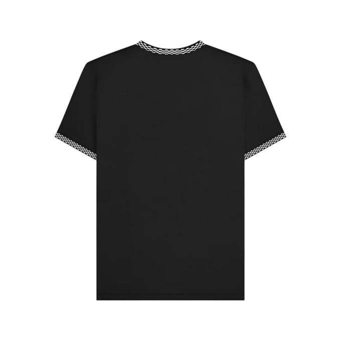 Lambretta Heren Tweekleurig Ringer T-shirt (Zwart)