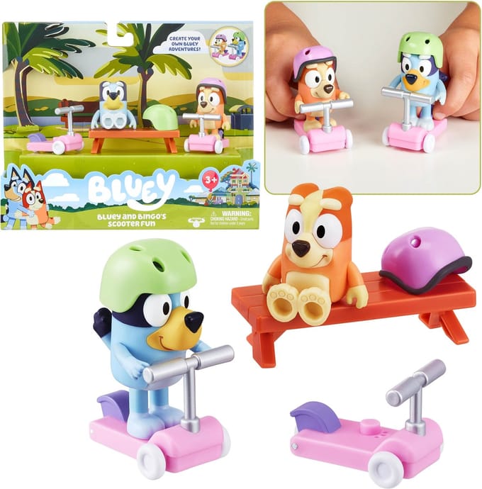 Bluey en Bingo Set stepfiguren, figuren voor kinderen 3+