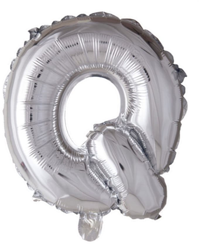 Folie Ballon Letter 40″ Q - Zilver