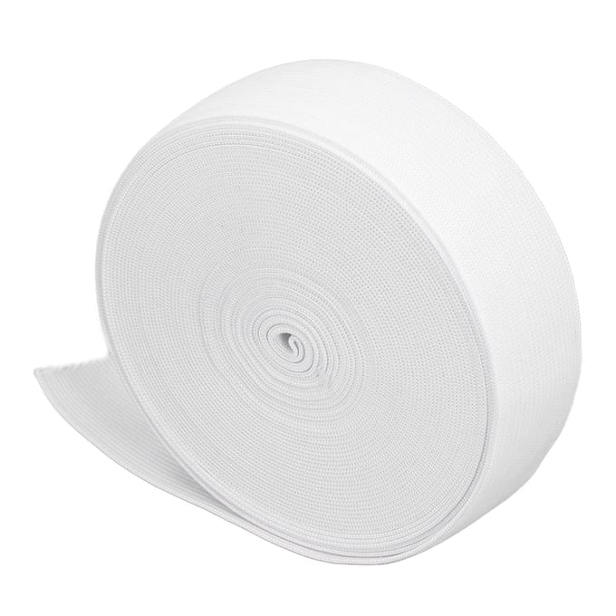 Witte dikke elastische band 10 yards 3,5 cm dikke elastische band platte elastische herbruikbare tailleband white