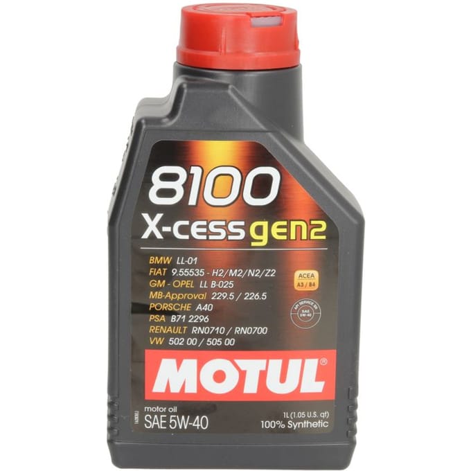 Motorolie MOTUL 109774 8100 X-Cess GEN2 5W40 1L