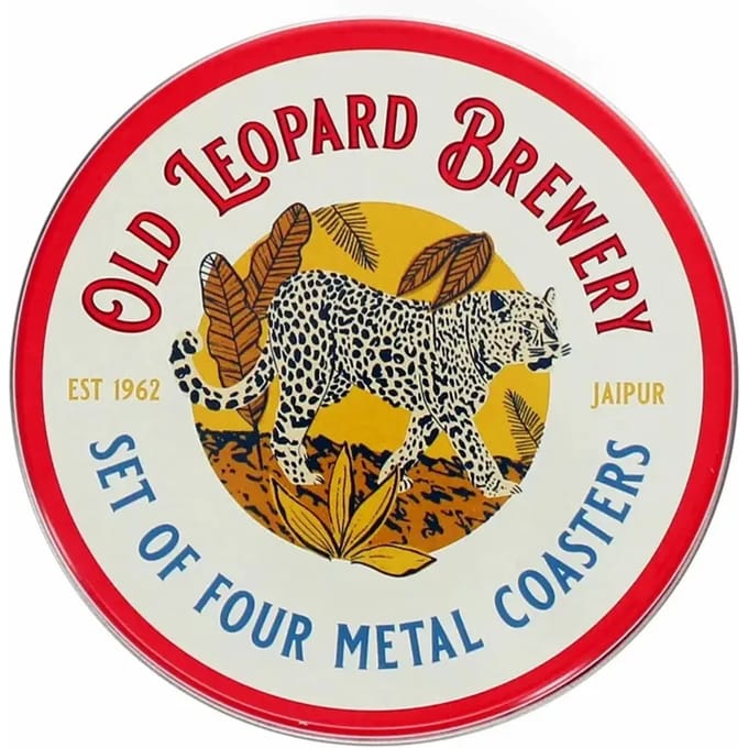 Metalen onderzetters Rex London Old Leopard Brewery (x4)