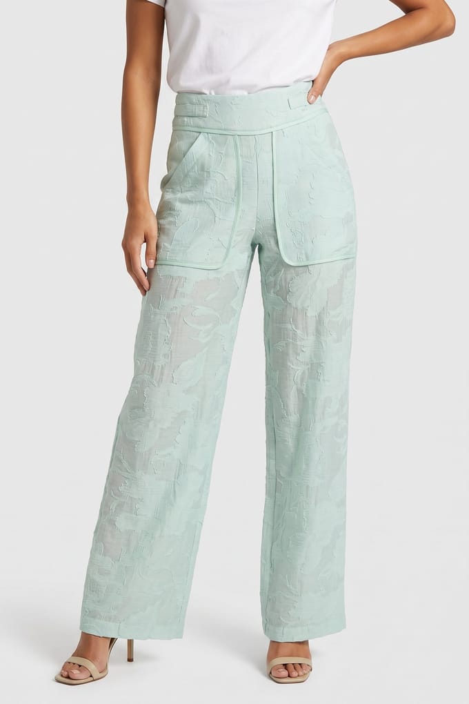 IRO Paris Freyanne Trouser Aqua Größe: 38 | Ausgestellte Hosen Outlet | Damen | Cyan