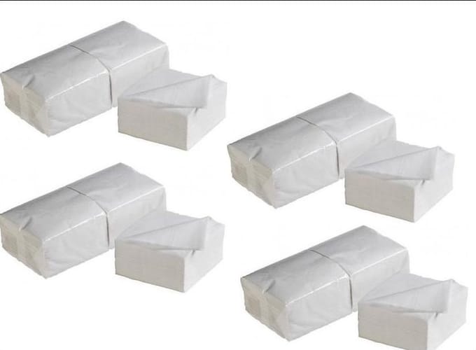 2720x Servetten wit 1-laags 33x33cm