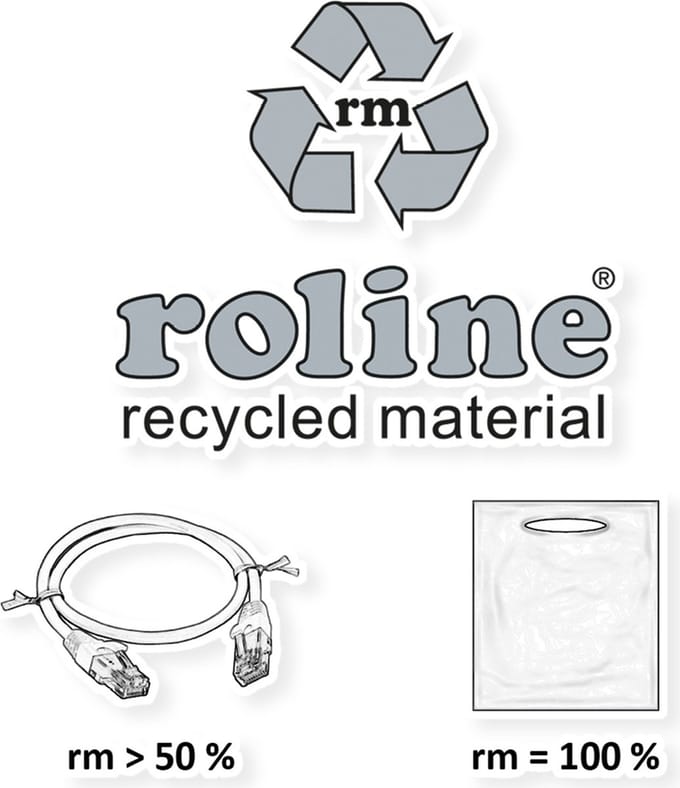 ROLINE RM UTP DataCenter Patchkabel Cat.6A (Klasse EA), extra dun, wit, 3 m