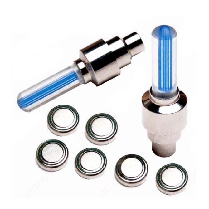 Accessoire de vélo - Teamwin - Lampe LED - Couleur Bleu - Pour valve de roue - Effet lumineux