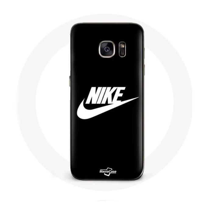 Coque pour Samsung Galaxy S6 Nike Logo blanc fond Noir