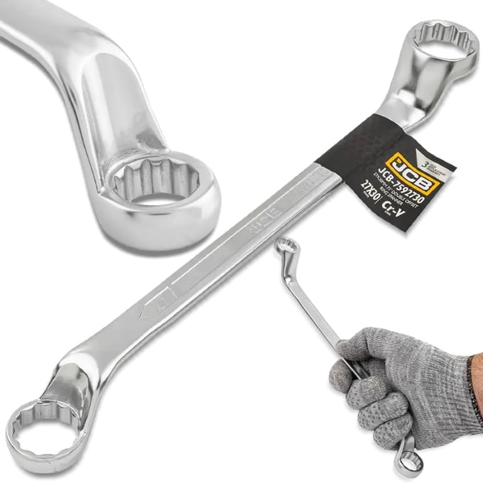 JCB - Ringsleutel - 27x30 mm - 12-Kant - 75 Graden