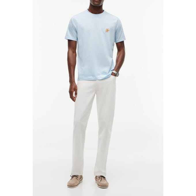Tommy Hilfiger Script Monogram T-shirt Keepsake Blue Größe: M | Basic T-Shirts Outlet | Herren | Blau
