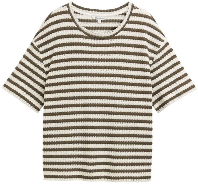 Tom Tailor Structured Fit Sweatshirt Beige M Vrouw
