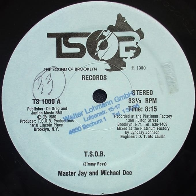 Master Jay & Michael Dee - T.S.O.B. (12" Single)